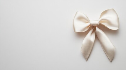 Naklejka premium ribbon bow on white background. studio shot