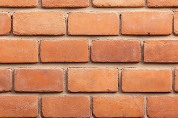 Obraz premium Close-up View of Rustic Red Brick Wall with Textured Surface