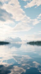 Fototapeta premium Reflective Water and Sky