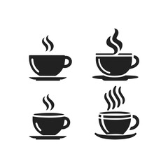 Set of coffee cups, vector illustration.