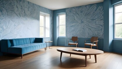 Photo interior modern design room 3d illustration