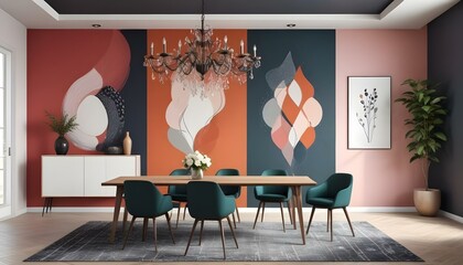 Photo interior modern design room 3d illustration