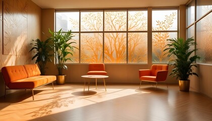 Photo interior modern design room 3d illustration