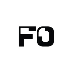 FO monogram logo design letter text name symbol monochrome logotype alphabet character simple logo