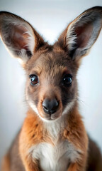 Fototapeta premium Macro Close-Up of Iconic Australian Wildlife - Vibrant Colors of Kangaroo and Koala Celebrating Australia Day with National Pride, Natural Beauty, and Ample Copy Space in Photo Stock Concept