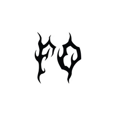 FO monogram logo design letter text name symbol monochrome logotype alphabet character simple logo