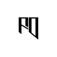 FO monogram logo design letter text name symbol monochrome logotype alphabet character simple logo