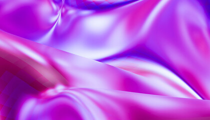 Abstract purple and pink silk fabric texture with elegant curving folds and a soft, satiny sheen.
