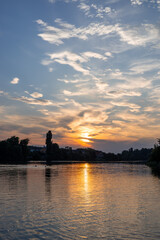 Summer sunset near the lake