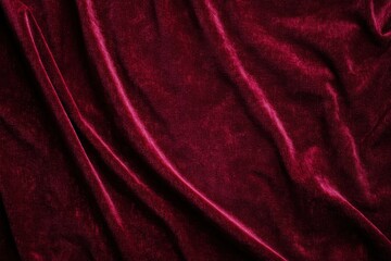Fototapeta premium A rich burgundy fabric draped elegantly, showcasing its smooth texture and sheen.
