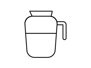 Coffee pot icon vector design template illustration, isolated on white