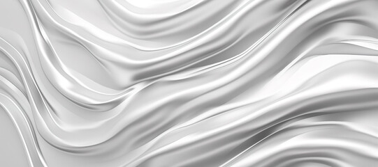 glowing silver white wave background, chrome 5