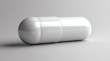 White Capsule Medicine on Gray Surface for Health Solutions