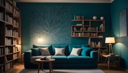 Photo interior modern design room 3d illustration