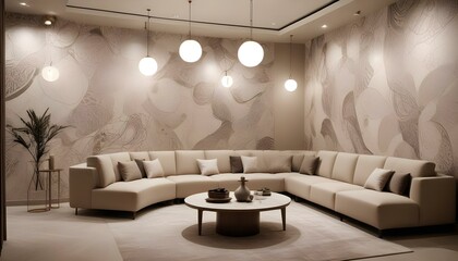 Photo interior modern design room 3d illustration