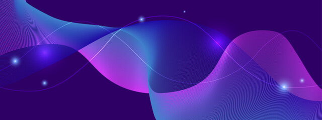 Vibrant Abstract Wave with Glowing on Background