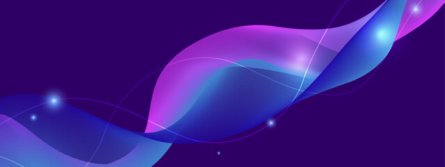 Abstract Background With Flowing Neon Swirls and Sparkles. Perfect for Creative and Tech Themes
