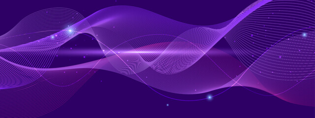 Abstract Colorful Wave on a Vibrant Background