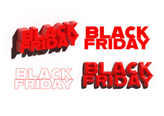 Bold Black Friday Typography with Shadow Effect