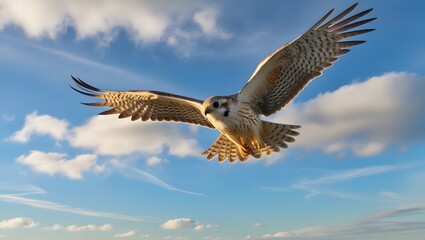 Obraz premium Bird Flying Through Clouds, generative AI