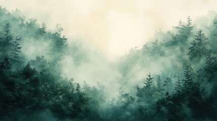 Naklejka premium soft green watercolor background evokes a sense of calm and tranquility, perfect for artistic projects and designs aimed at relaxation and natural beauty
