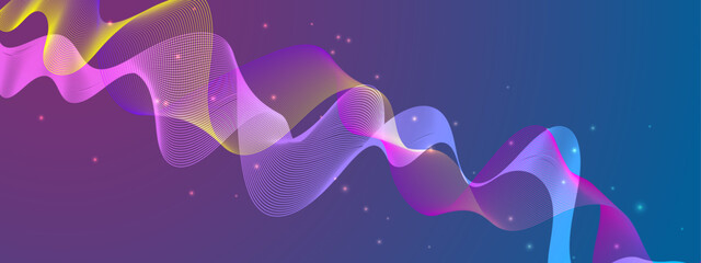 Abstract Fluid Wave Design on Tech Background. Perfect for Digital Art Presentations, Creative Projects, and Design Inspirations