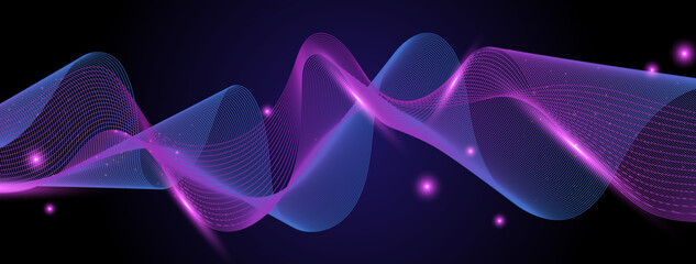 Abstract Colorful Wave on a Vibrant Background