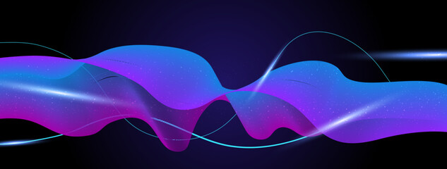 Abstract Colorful Wave on a Vibrant Background