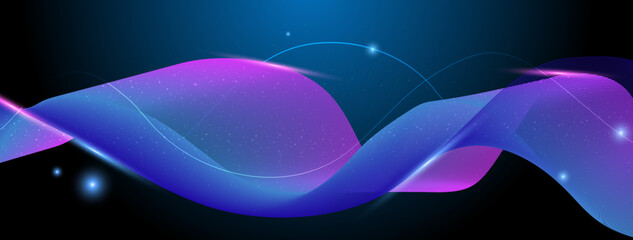 Colorful Abstract Waves on a Dark Starry Background. Perfect for Backgrounds, Presentations, and Digital Art Concepts