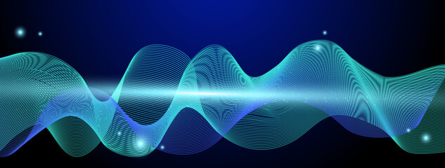 Abstract Colorful Wave on a Vibrant Background