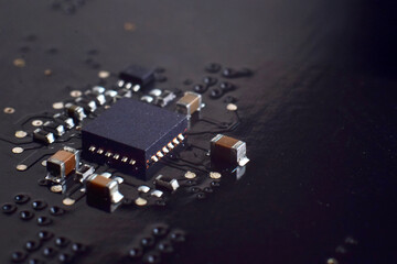 IC on the motherboard, capacitors, various devices on the motherboard	
