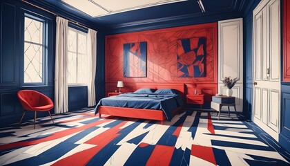 Photo interior modern design room 3d illustration