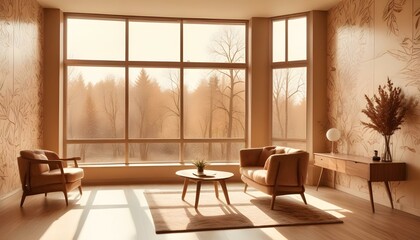 Photo interior modern design room 3d illustration