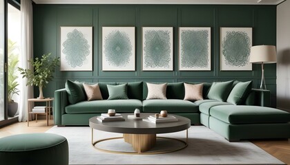 Photo interior modern design room 3d illustration