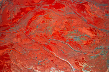 Aerial view of Liaoyang tailings pond, Liaoning Province