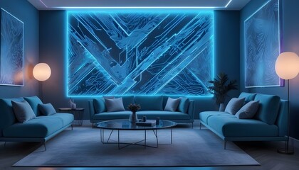 Photo interior modern design room 3d illustration
