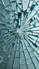 Obraz premium Abstract shattered glass effect with broken fragments