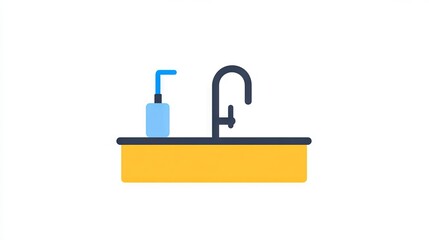 Fototapeta premium Kitchen sink icon on isolated background