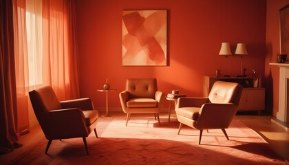 Fototapeta premium Photo interior modern design room 3d design