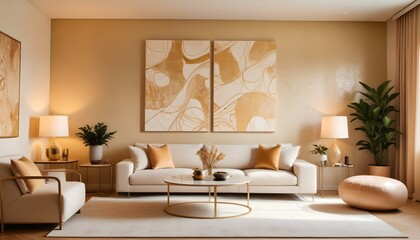 Photo interior modern design room 3d design