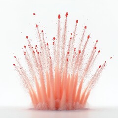 Naklejka premium Vibrant pink powder explosion, dynamic splash on white isolated background.