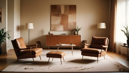 Photo interior modern design room 3d design