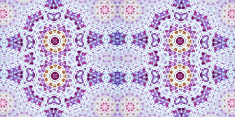 Seamless kaleidoscope pattern. The texture of the woven pattern. Endless pattern