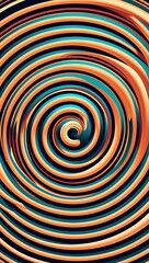 Obraz premium Circular maze with interwoven twisting lines