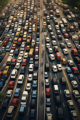 Obraz premium photo of a big traffic jam