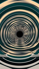 Fototapeta premium Faded concentric lines forming a 3D tunnel vortex illusion