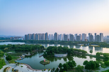 Landscape of Taizi River in Liaoyang, Liaoning province