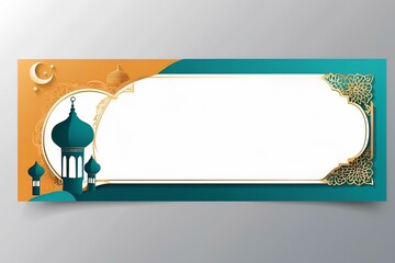 "Nature Banner with Mountains and Blue Sky Landscape"
