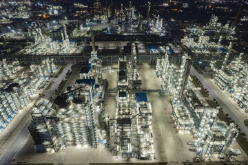 Liaoning Liaoyang Aromatics base night view