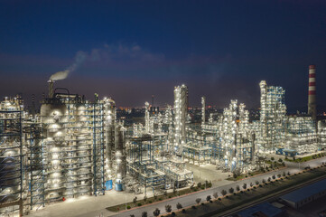 Liaoning Liaoyang Aromatics base night view